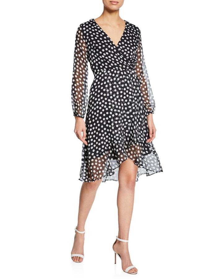 Flounce Polka Dot A-line Dress