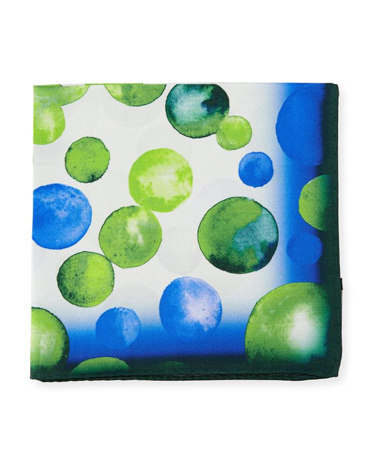 Bubble-print Silk Pocket