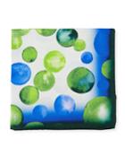 Bubble-print Silk Pocket