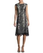 Sleeveless Chantilly Lace Cocktail Dress