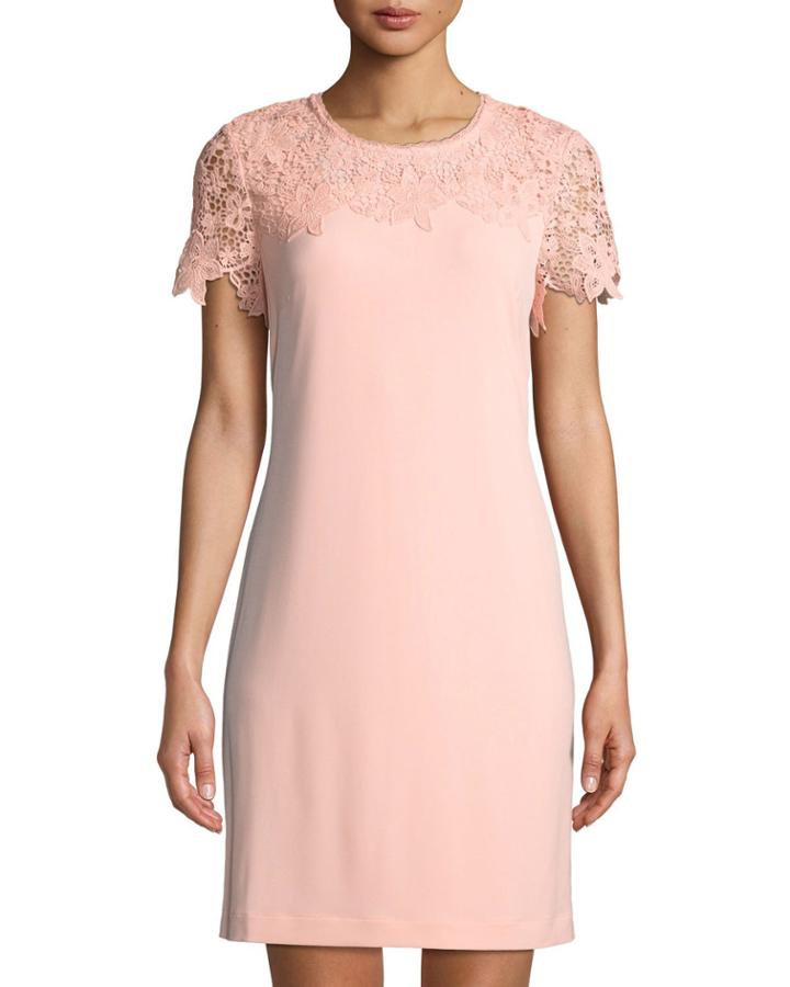 Lace-yoke Jersey
