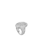 Classic Chain Oval Pave Diamond Ring,