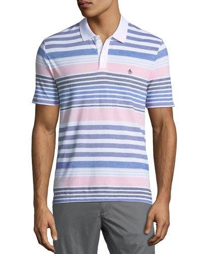 Engineered-stripe Polo