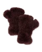 Fur Knitted Fingerless Gloves