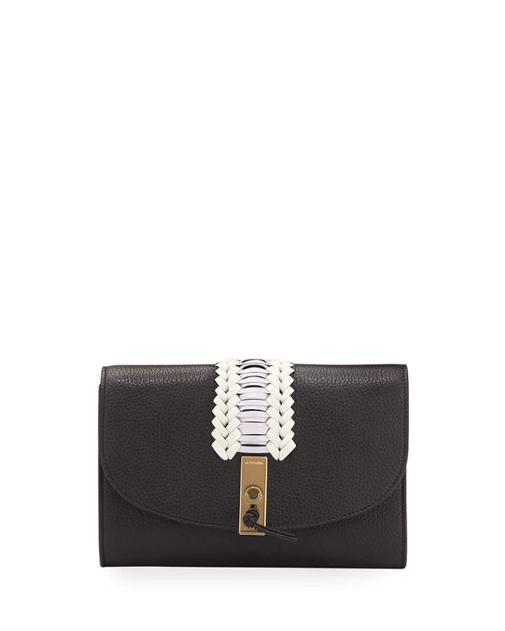 Braided Leather Clutch Bag,