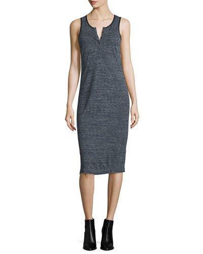 Melange Henley Jersey Dress,