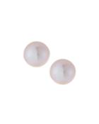 14k White Gold Pink Pearl Earrings