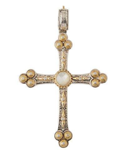 Selene Mother-of-pearl & Diamond Cross Enhancer