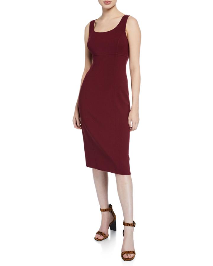 Wool Crepe Scoop-neck