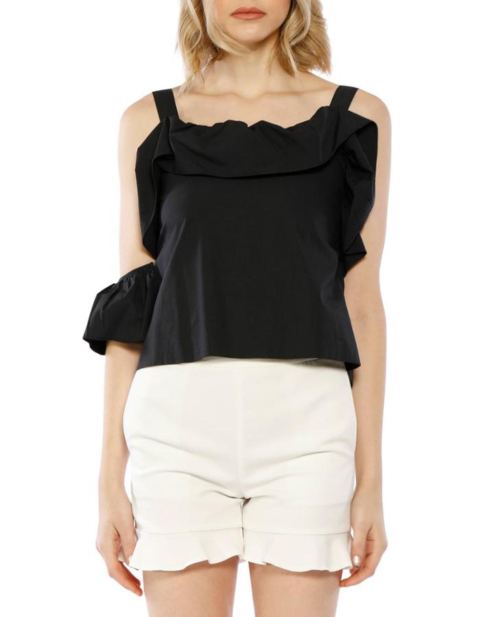 Kim Single-cuff Ruffle Top