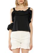 Kim Single-cuff Ruffle Top