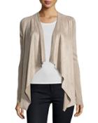 Perforated-knit Open-front