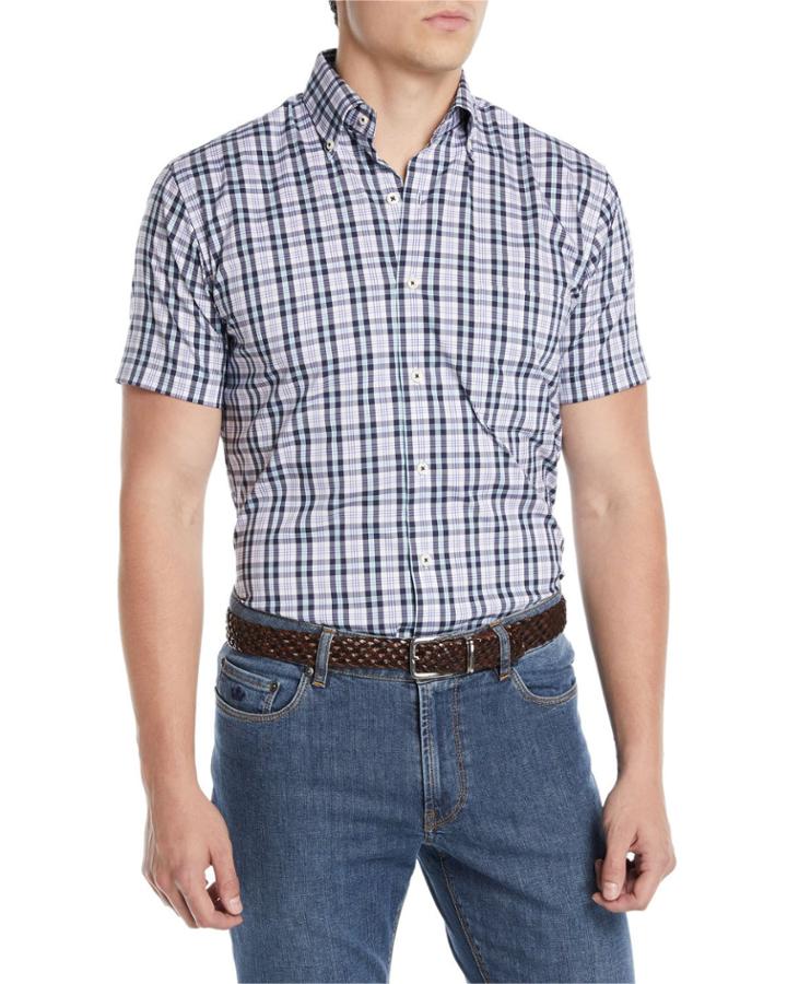 Men's Crown Comfort Moritz Check Short-sleeve