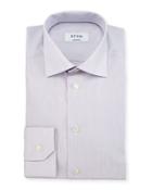 Contemporary-fit Micro-striped Woven Dress Shirt, Light Purple/blue