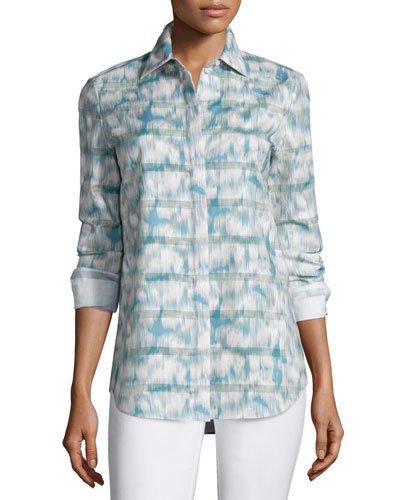 Brody Long-sleeve Printed Blouse