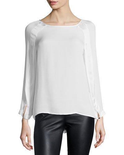 Long-sleeve Round-neck Top