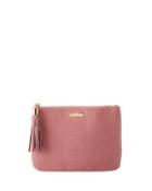All-in-one Snake-embossed Clutch Bag, Pink