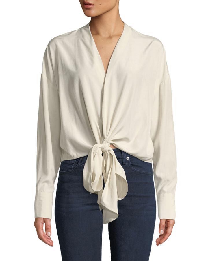 Ancel Wrap-front Blouse