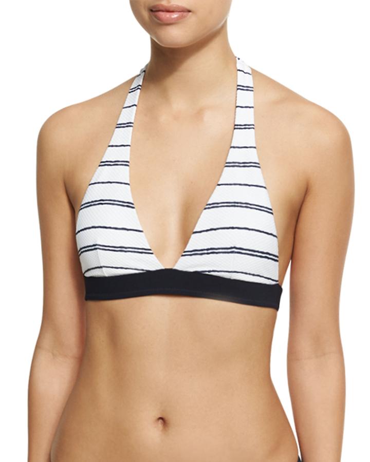 Nassau Halter Padded Swim Top, White