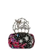 Knuckle Unicorn Box Clutch Bag, Black