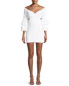 The Brittany Eyelet Double Trumpet-sleeve