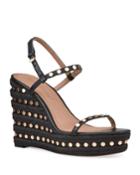 Paige Studded Leather Wedge Espadrilles