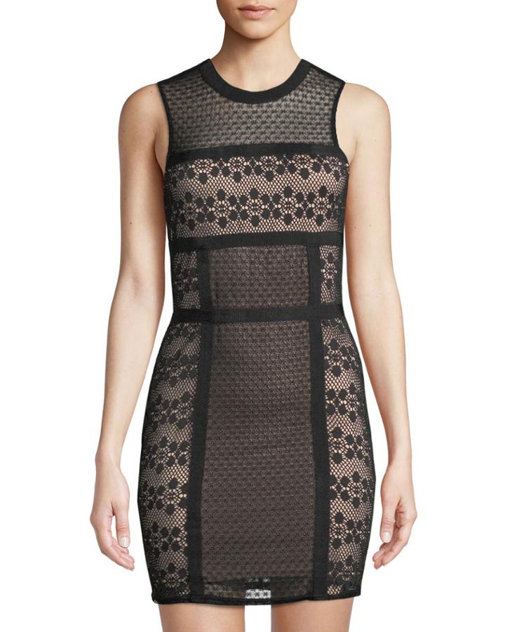 Hola Mamacita Lace Illusion Bodycon Dress