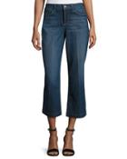 Sophia Flared Cropped Jeans, Blue