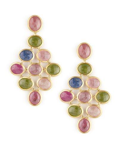 Siviglia 18k Large Sapphire Chandelier Earrings