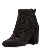 Ilyssa Velvet Embroidered Bootie