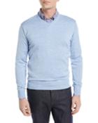 Wool-silk V-neck