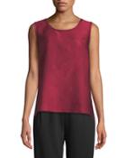 Zen Garden Easy-fit Swirl-stitch Jacquard Tank