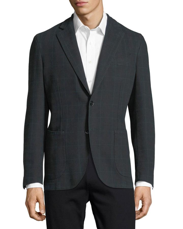 Windowpane Check Two-button