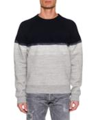 Men's Colorblock Wool-yoke