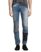 Sartor Slouchy Released-hem Skinny Jeans In Wasted Years