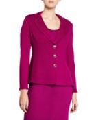 Santana Wool-blend Button-front Blazer