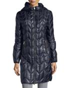 Hooded Quilted Packable Coat