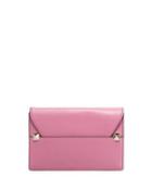 Medium Leather Clutch Bag, Pink