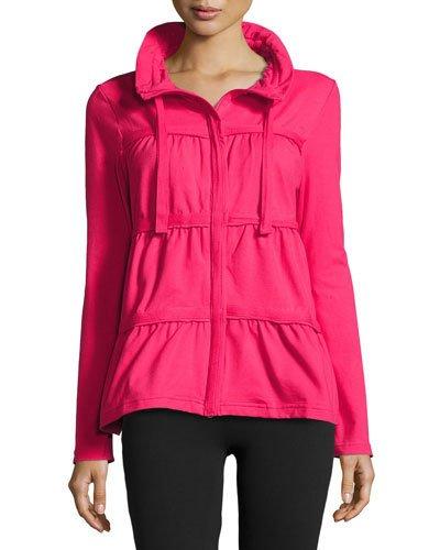 Sassy Ruffled Jersey Jacket