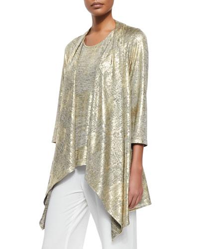 Luminous Jersey Draped Jacket,