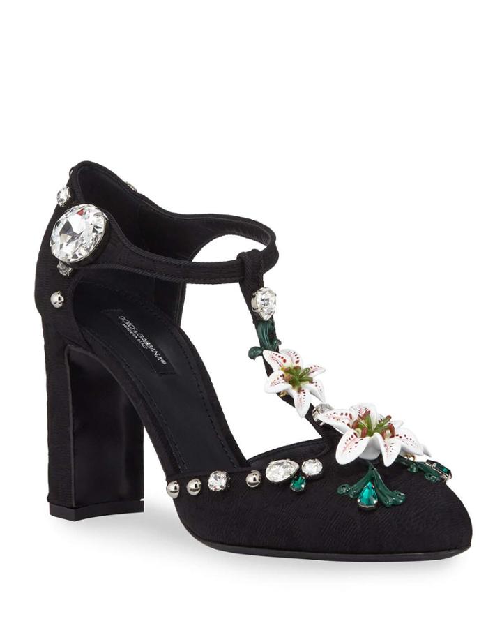 Broccato Mary Jane Pumps
