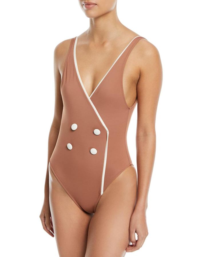 The Juliette Faux-wrap One-piece