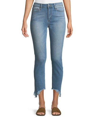 Frayed-hem Ankle Jeans