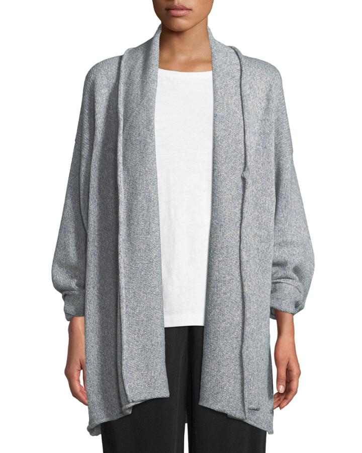 Shawl-collar One-button Cashmere-knit