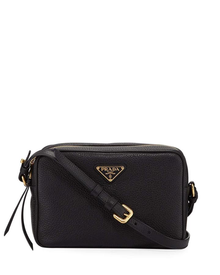 Pebbled Leather Crossbody Bag