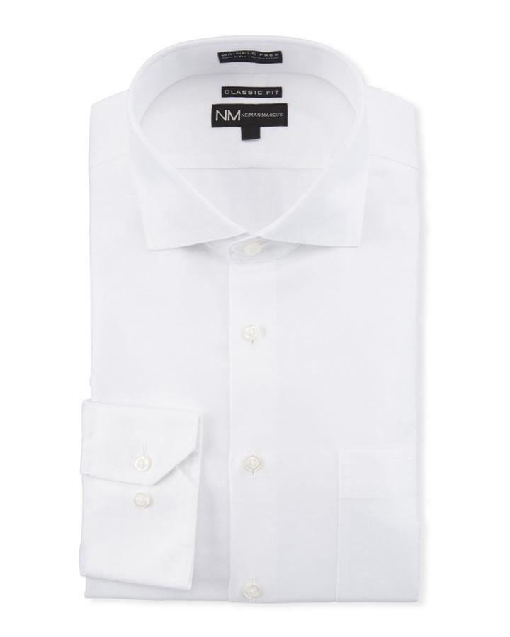 Men's Classic Fit Non-iron Dobby Check Wrinkle-free Dress