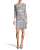 3/4-sleeve Crisscross-waist Dress