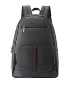 Perforated Faux-leather Zip Backpack
