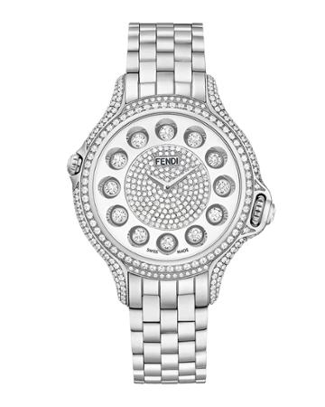 Crazy Carats Stainless Steel Diamond & Sapphire Watch,