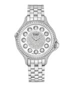 Crazy Carats Stainless Steel Diamond & Sapphire Watch,